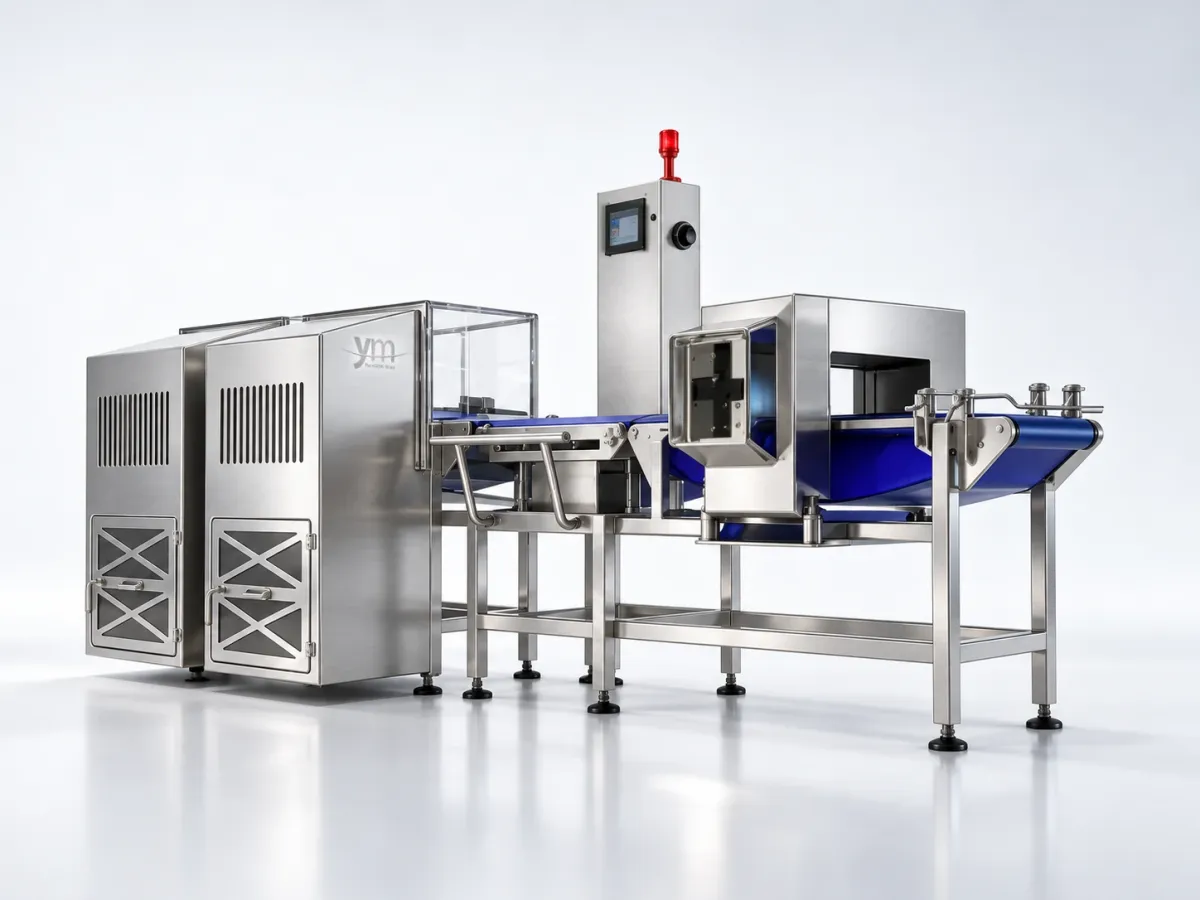 Combi metal detector and checkweigher