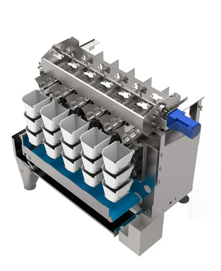 máquina de pesagem multicabeças linear