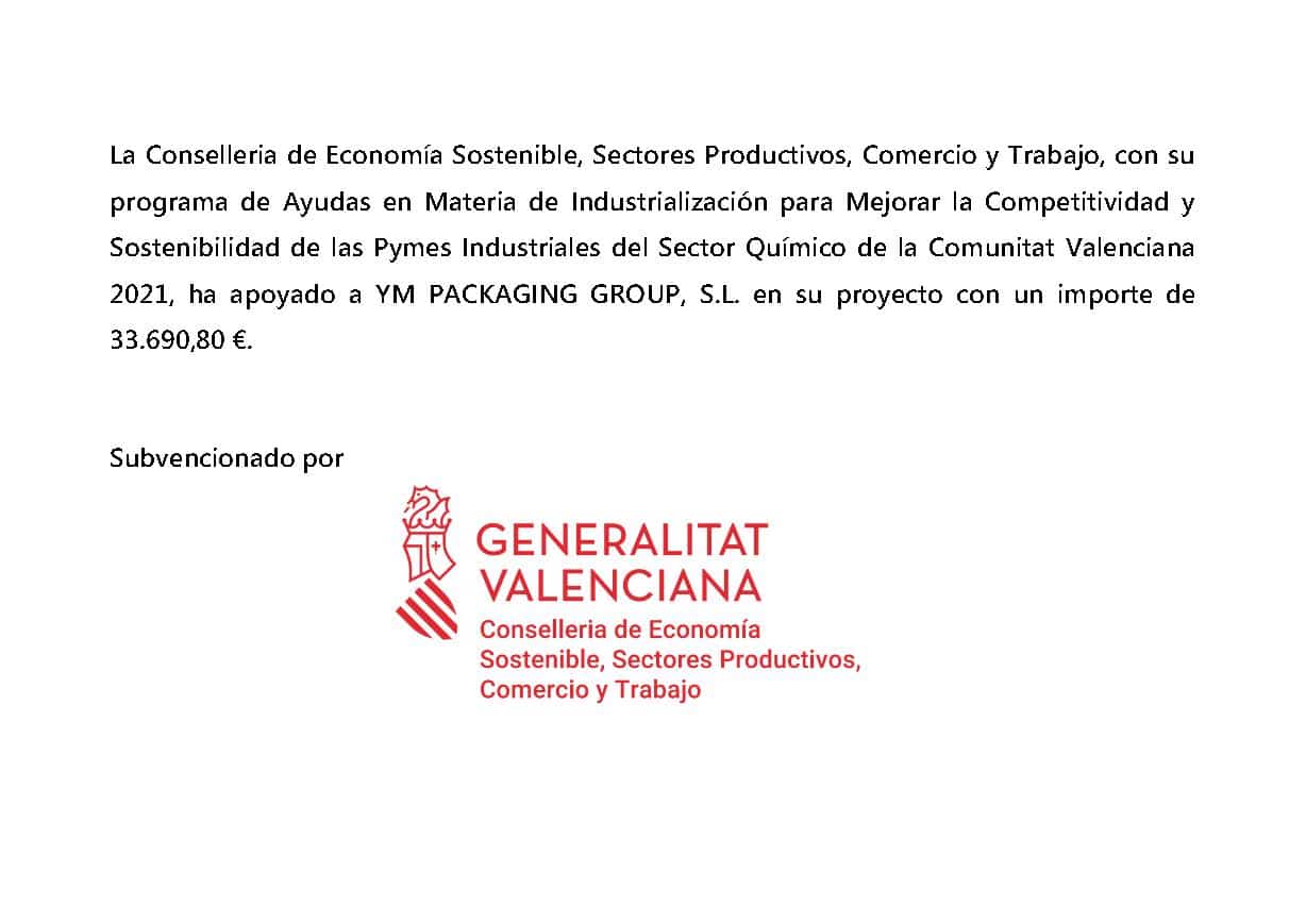 La Conselleria apoya a YM Packaging Group S.L.