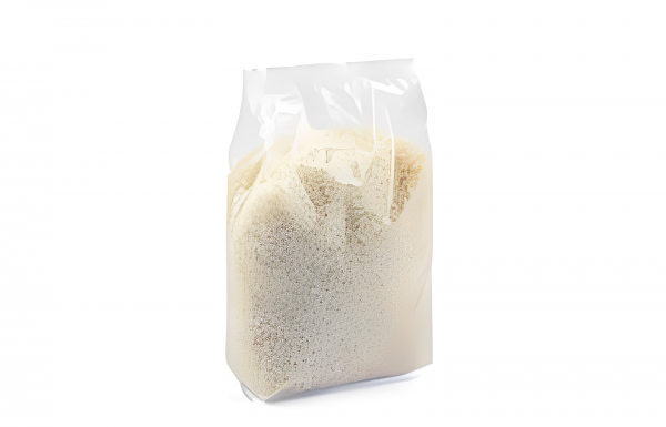 Envasado de arroz en bolsa con fondo estable